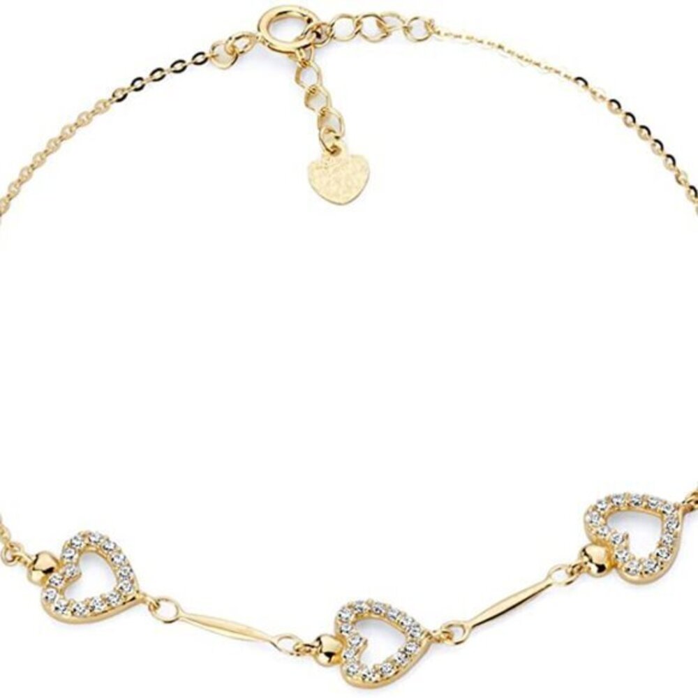 14k Yellow Gold Light Chain Bracelet - 7+1"